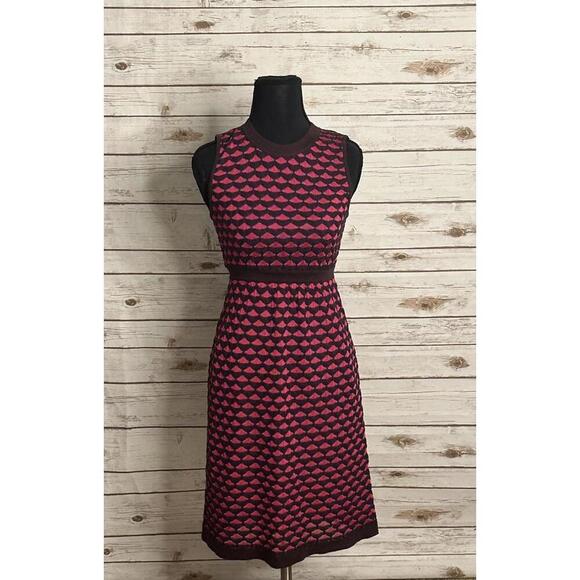 Missoni Dresses & Skirts - M Missoni pink/brown geometric sleeveless open back knit midi dress Size IT 40/4